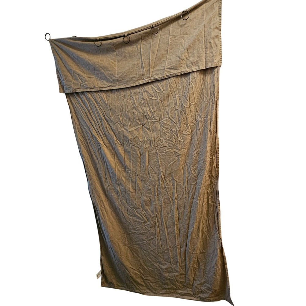 Mercantile Curtain Panel‎ 100% Cotton W/Metal Rings Valance Beige/Tan 50x84 in